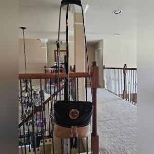 Black and Tan Crossbody Bag
